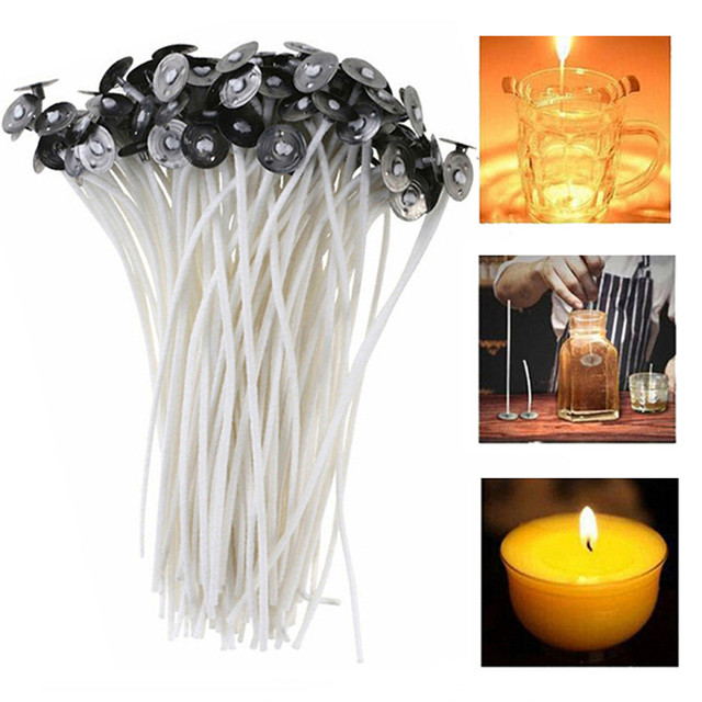 Different Types Wicks Candles  Cotton Candle Making Accessories - 20pcs  Pre-waxed - Aliexpress